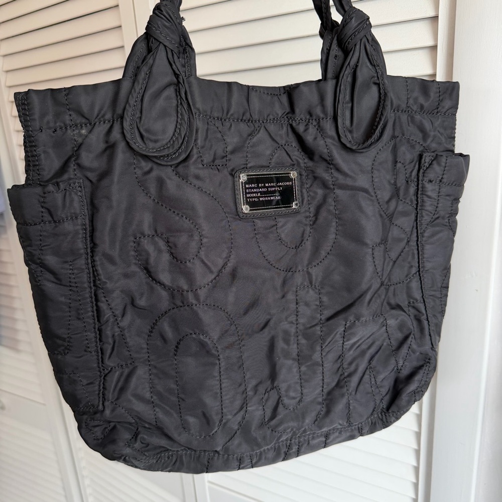 Marc Jacobs Small Black Quilted Tote Bag